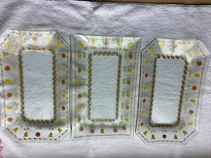Glas-Servier-Set aus Omas Zeiten 