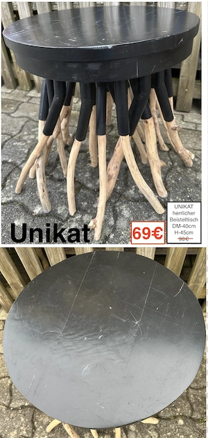  Klappsessel Couchtisch Beistelltisch UNIKAT Metallsessel Bild 4