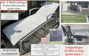 Alu Sonnenliege Liegestuhl Liegebett