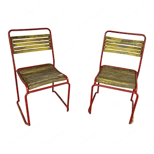 Gartenstühle BAUHAUS Stil authentisch vintage Zustand mit Patina Bild 6