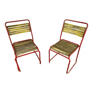Gartenstühle BAUHAUS Stil authentisch vintage Zustand mit Patina Bild 8