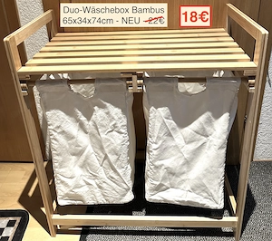 Bambus Wäschebox Wäschekorb Regal fürs Bad
