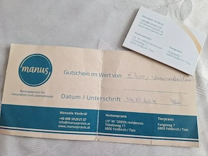 Massage Gutschein 