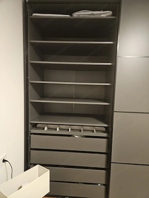 Pax Schrank mit intelligentem Licht und Schubladensystem - matt anthrazit Bild 5