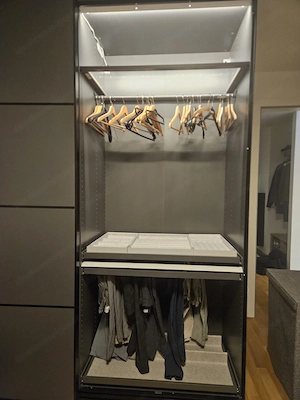 Pax Schrank mit intelligentem Licht und Schubladensystem - matt anthrazit Bild 2