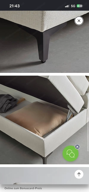 Boxspringbett Bari 140x200cm inkl. Bettkasten Bild 3