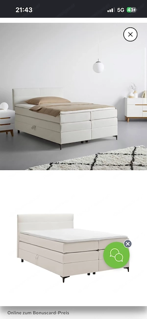 Boxspringbett Bari 140x200cm inkl. Bettkasten Bild 2
