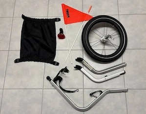 Thule Chariot Sport 1 inkl. Restgarantie, Rechnung, Originalzubehör und JoggingRad  Schweren  Bild 4