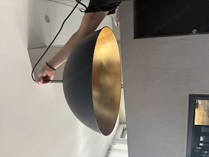 Moderne schwarz-goldene Lampen - Hängeleuchten 2 Stk.
