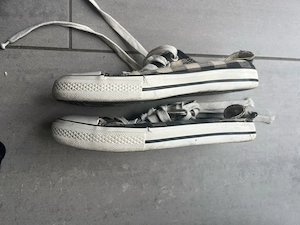 Graceland Sneaker kariert   Beige Grau Weiß   lässiger Freizeit-Look 40