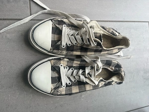 Graceland Sneaker kariert   Beige Grau Weiß   lässiger Freizeit-Look 40 Bild 2