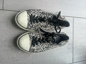 Victory Sneaker Gr. 41   Schwarz-Weiß Leopardenmuster   Animal Print Bild 5