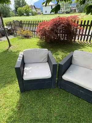Rattan Lounge   Garnitur Bild 2