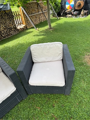 Rattan Lounge   Garnitur Bild 3