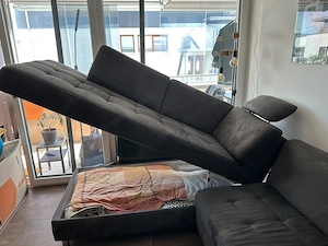 Wohnzimmercouch grau Bild 2