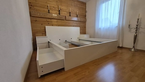 Malm ikea Bett 180 x 200 mit Nachtkästchen Bild 2