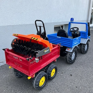 rolly toys unimog tretauto trettraktor polizei kinder fahrzeug  Bild 5