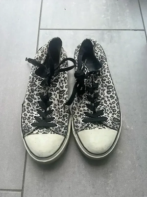 Victory Sneaker Gr. 41   Schwarz-Weiß Leopardenmuster   Animal Print