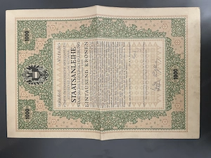 Historische Kriegsanleihe 1916 - 1000 Kronen - Österreich-Ungarn - K. u. K. Bild 2