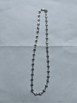 Vintage Herz-Gliederkette aus 925er Sterlingsilber, 38 cm Bild 5