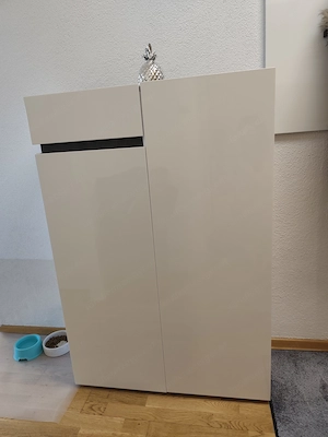 Moderner Schuhschrank Hochglanz Weiß   Anthrazit   Zustand wie neu! Bild 5