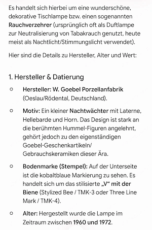 W. Goebel Rauchverzehrer Nachtlicht Bild 5