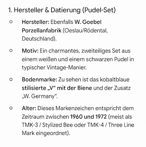 W. Goebel Pudelset Salz   Pfefferstreuer Bild 3