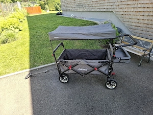 FUXTEC Bollerwagen FX-CT800 mit UV-geschütztem Sonnendach,Schiebegriff & Innenraumverlängerung