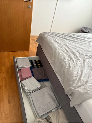 Boxspringbett grau Bild 3