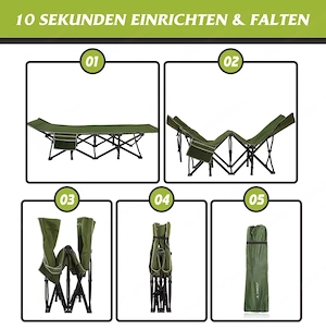 Feldbetten 2x grün 