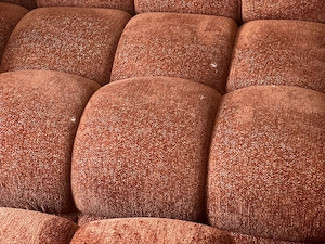Designer-Sofa in Rostorange   sehr bequem, mit Ottomane Bild 7
