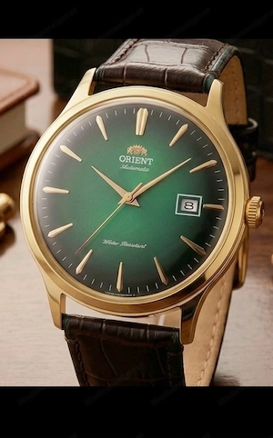 Herren Uhr. Orient-Bambino Emerald Green Dial-JDM  Bild 3