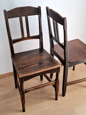 3 Stück alte Stühle | Vintage Bild 3