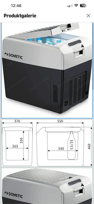 Thermoelektrische Dometic Kühlbox, elektrische kühl- und warmhaltebox,33Liter Bild 2