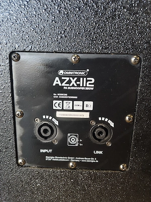 2x Omnitronic AZX-112 PA-Subwoofer   sehr guter Zustand Bild 2