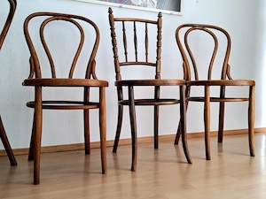 Schöne alte Bugholz-Stühle | ähnlich Fischel | Thonet | Vintage Bild 6