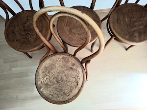 Schöne alte Bugholz-Stühle | ähnlich Fischel | Thonet | Vintage Bild 9