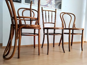 Schöne alte Bugholz-Stühle | ähnlich Fischel | Thonet | Vintage Bild 5