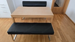 Esstisch ausziehbar mit Bänken Bild 2