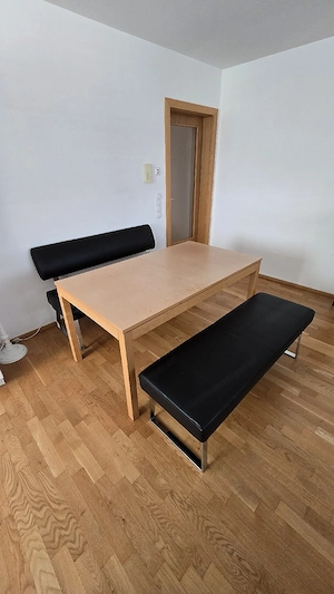 Esstisch ausziehbar mit Bänken Bild 3
