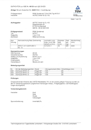 4 Stk. Alufelgen 7,5 x 17 H2, ET 47, Lochkreis: 5x112, u.a. für Golf 6, Golf 7 Golf 8, usw.  Bild 6