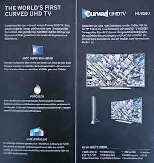 Samsung 65" (163 cm), 4k UHD Premium LED-TV mit One Connect Box, Curved Design, 3D, TwinTuner Bild 3