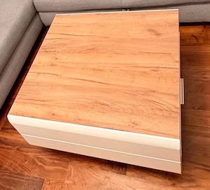 Couchtisch hochglanz und holz Bild 3