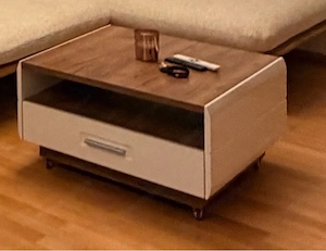 Couchtisch hochglanz und holz Bild 4