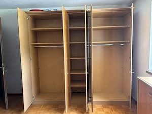 Großer Kleiderschrank mit Spiegel - 245 x 62 x 218 cm Bild 2