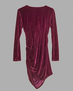 Damenkleid, rotes Samtkleid, Gr. L, Kleid  Bild 2