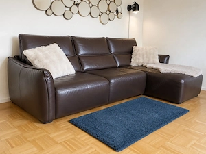 Ledercouch dreiteilig, L-förmig Bild 9