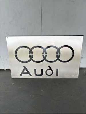 Audi Edelstahlschild   Werkstattschild   Garagendeko   Neu   1 mm Edelstahl Bild 2