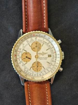 Breitling Old Navitimer mit Echtgold Lünette Bild 2