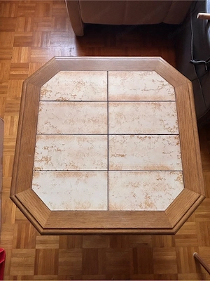 Couchtisch mit Fliesenplatte - 78 x 78 cm Bild 2